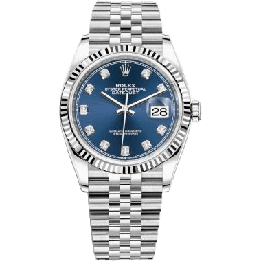 Rolex Datejust 36 Stainless Steel / Fluted / Blue-Diamond / Jubilee 126234-0037