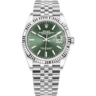 Rolex Datejust 36 Stainless Steel / Fluted / Green / Jubilee 126234-0051