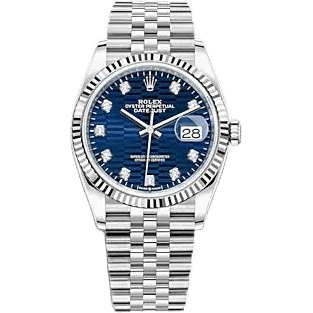Rolex Datejust 36 Stainless Steel - Fluted / Blue - Fluted - Diamond / Jubilee 126234-0057