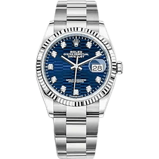 Rolex Datejust 36 Stainless Steel - Fluted / Blue - Fluted - Diamond / Oyster 126234-0058