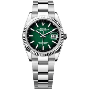 Rolex Datejust 36 Stainless Steel - Fluted / Green Ombré / Oyster 126234-0060
