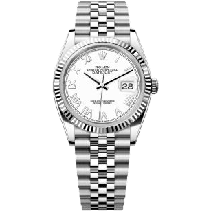 Rolex Datejust 36 Stainless Steel - Fluted / White Roman / Jubilee 126234-0061
