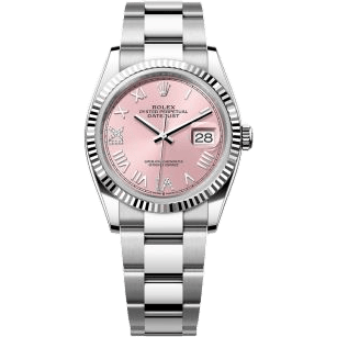 Rolex Datejust 36 Stainless Steel - Fluted / Pink Roman / Oyster 126234-0066