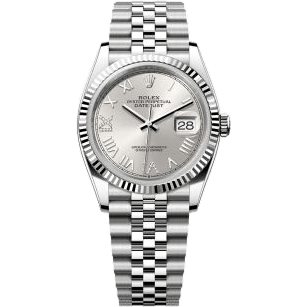 Rolex Datejust 36 Stainless Steel - Fluted / Silver Roman Diamond / Jubilee 126234-0067