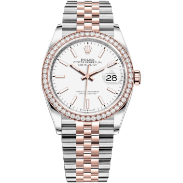 Rolex Datejust 36 Stainless Steel / Everose / Diamond / White / Jubilee 126281RBR-0005