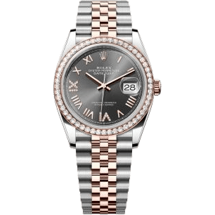 Rolex Datejust 36 Stainless Steel - Everose - Diamond / Slate Roman Diamond / Jubilee 126281RBR-0035