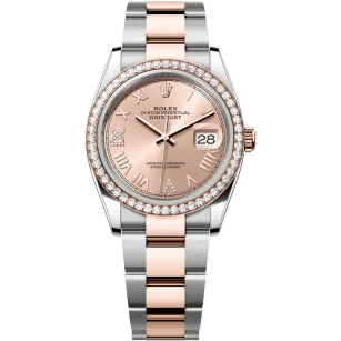 Datejust 36 Stainless Stainless Steel - Everose - Diamond / Rose Roman Diamond / Oyster