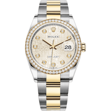 Rolex Datejust 36 Stainless Steel / Yellow Gold / Diamond / Silver Computer / Oyster 126283RBR-0014