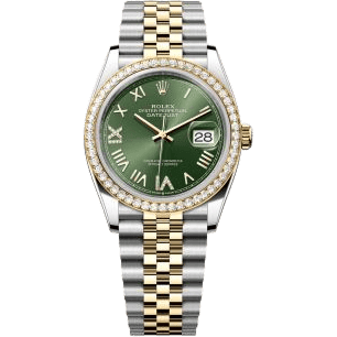 Rolex Datejust 36 Stainless Steel - Yellow Gold - Diamond / Olive Roman Diamond / Jubilee 126283RBR-0035