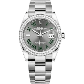 Datejust 36 Stainless Steel / Diamond / Slate - Roman / Oyster