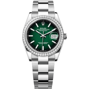 Rolex Datejust 36 Stainless Steel - Diamond / Green Ombré / Oyster 126284RBR-0052