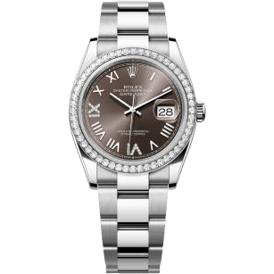 Rolex Datejust 36 Stainless Steel - Diamond/ Dark Grey Roman Diamond / Oyster 126284RBR-0064
