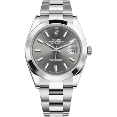 Rolex Datejust 41 Stainless Steel Smooth / Oyster / Dark Rhodium 126300-0007