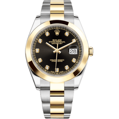 Datejust 41 Rolesor Yellow Smooth / Oyster / Black - Diamond