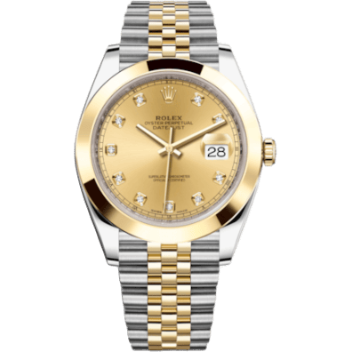 Datejust 41 Rolesor Yellow Smooth / Jubilee / Champagne - Diamond