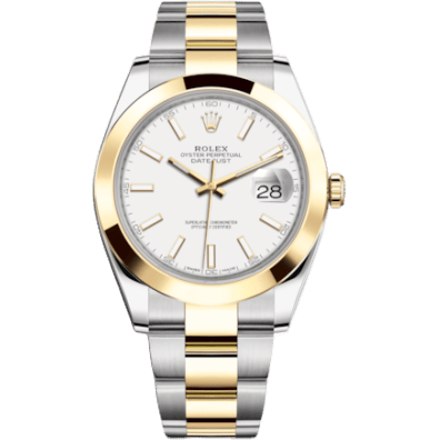 Datejust 41 Rolesor Yellow Smooth / Oyster / White