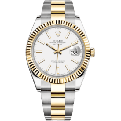Datejust 41 Rolesor Yellow Fluted / Oyster / White