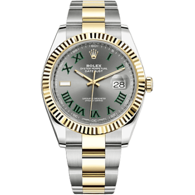 Datejust 41 Rolesor Yellow Fluted / Oyster / Slate - Roman