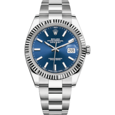 Rolex Datejust 41 Stainless Steel Fluted / Oyster / Blue 126334-0001