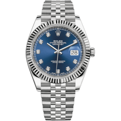 Datejust 41 Stainless Steel Fluted / Jubilee / Blue - Diamond