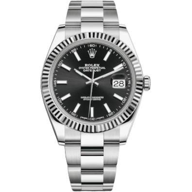 Rolex Datejust 41 Stainless Steel Fluted / Oyster / Black 126334-0017
