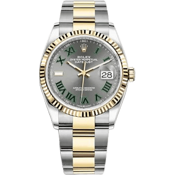 Rolex Datejust 36 Stainless Steel / Yellow Gold / Fluted / Slate - Roman / Oyster 26233-0036