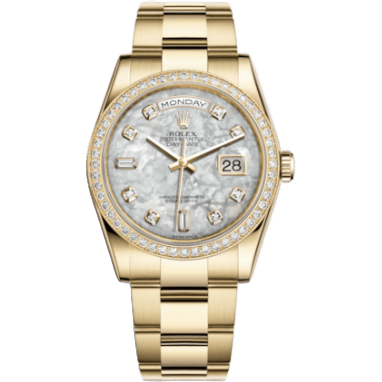 Rolex Day-Date 36 Yellow Gold Diamonds / Oyster / MOP 118348-0100