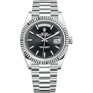 Day-Date 40 Platinum - Fluted / Black