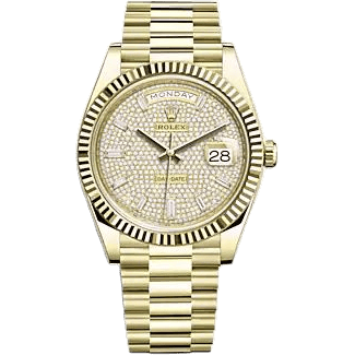 Rolex Day-Date 40 Yellow Gold - Fluted / Paved 228238-0054