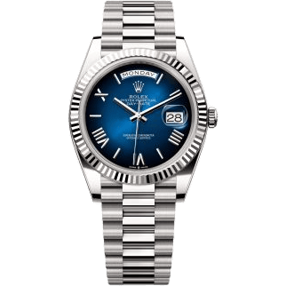 Day-Date 40 White Gold / Blue Ombré