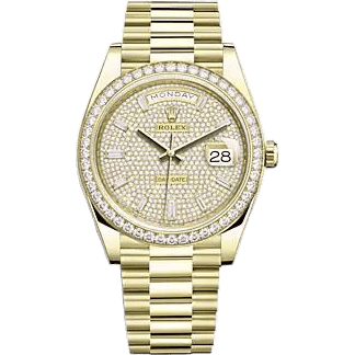 Rolex Day-Date 40 Yellow Gold - Diamond / Paved - Baguette 228348RBR-0037