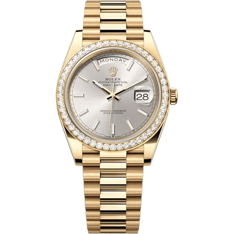 Day-Date 40 Yellow Gold - Diamond / Silver