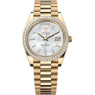 Rolex Day-Date 40 Yellow Gold - Baguette / MOP - Baguette 228398TBR-0043
