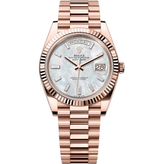 Day-Date 40 Everose / MOP - Baguette