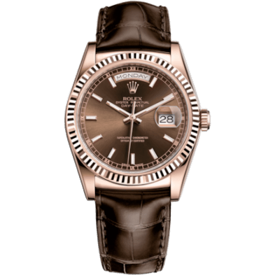 Rolex Day-Date 36 Everose / Strap / Chocolate 118135-0003
