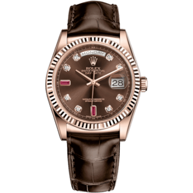 Rolex Day-Date 36 Everose / Strap / Chocolate 118135-0020