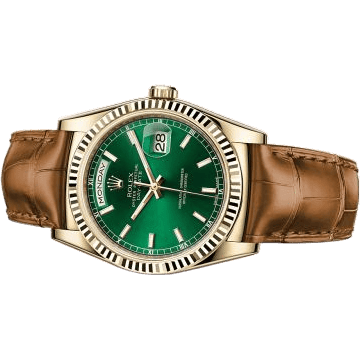 Rolex Day-Date 36 Yellow Gold / Strap / Green 118138-0030