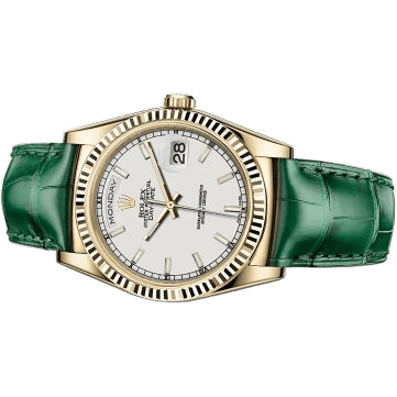 Rolex Day-Date 36 Yellow Gold / Strap / White 118138-0123