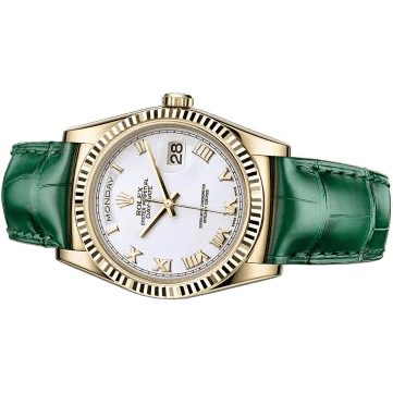 Rolex Day-Date 36 Yellow Gold / Strap / White Roman 118138-0136