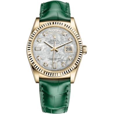 Rolex Day-Date 36 Yellow Gold / Strap / MOP Diamonds 118138-0143.