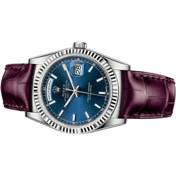 Rolex Day-Date 36 White Gold / Strap / Blue 118139-0026