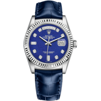 Rolex Day-Date 36 White Gold / Strap / Lapis 118139-0073
