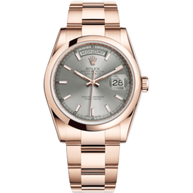 Day-Date 36 Everose Domed / Oyster / Rhodium