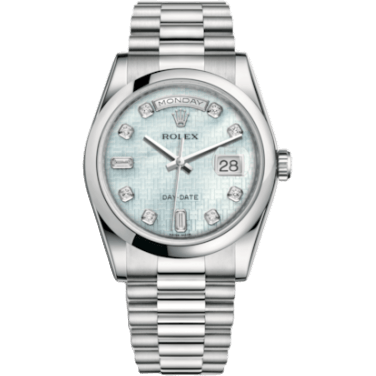 Rolex Day-Date 36 Platinum Domed / President / Oxford MOP 118206-0119