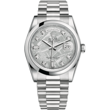 Rolex Day-Date 36 Platinum Domed / President / Meteorite 118206-0120