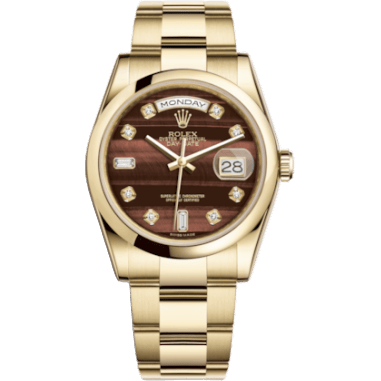 Rolex Day-Date 36 Yellow Gold Domed / Oyster / Bull's Eye 118208-0333