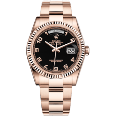 Day-Date 36 Everose Fluted / Oyster / Black Arabic