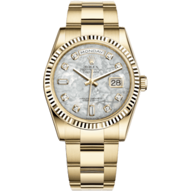 Rolex Day-Date 36 Yellow Gold Fluted / Oyster / MOP 118238-0152