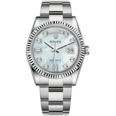 Rolex Day-Date 36 White Gold Fluted / Oyster / Oxford MOP 118239-0280