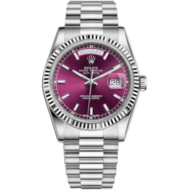 Rolex Day-Date 36 White Gold / President / Cherry 118239-0288